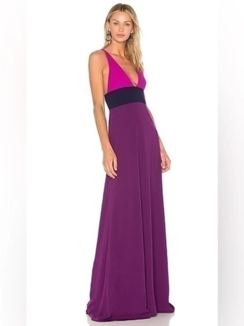 Jill Stuart Viola Colorblock Gown
